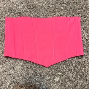Edit By Nine Knit Corset Crop Top – Hot Pink – Size Large – NWT